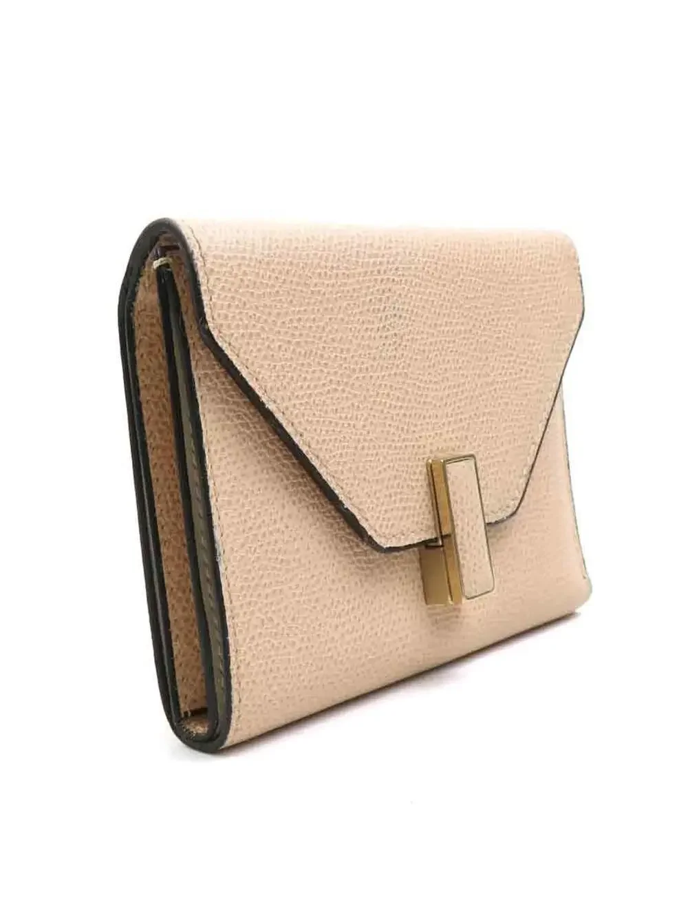 Auth Valextra Trifold Wallet Beige #280363V16B